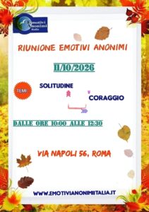 Scopri di più sull'articolo Roma riunione Emotivi Anonimi Italia